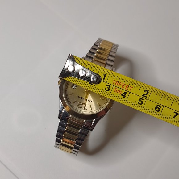 7.5 Inch Milan Two Tone Stretch Watch - Picture 12 of 13
